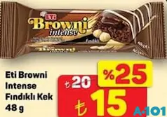 ETİ BROWNİ INTENSE FINDIKLI KEK 48 G ETİ BROWNİ INTENSE FINDIKLI KEK 48 G